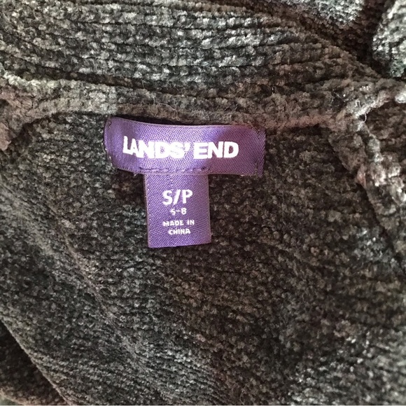 Land’s End christmas green open cardigan - Picture 6 of 9